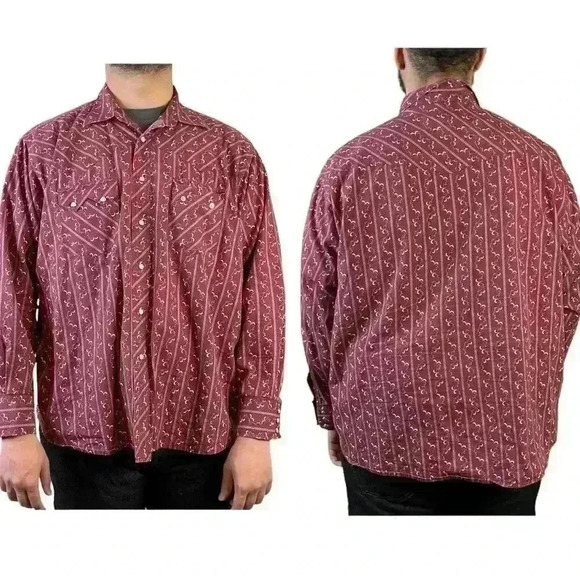 Wrangler Mens Vintage Button Down Shirt Size XXL - Picture 4 of 10